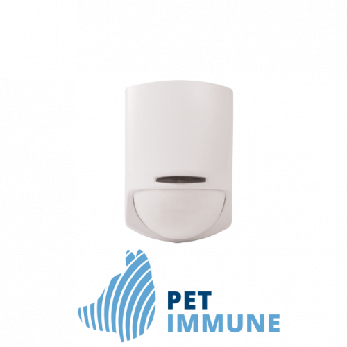 Rilevatore di movimento cablato da interno con infrarosso e tecnologia Pet Immune, bianco, fronte